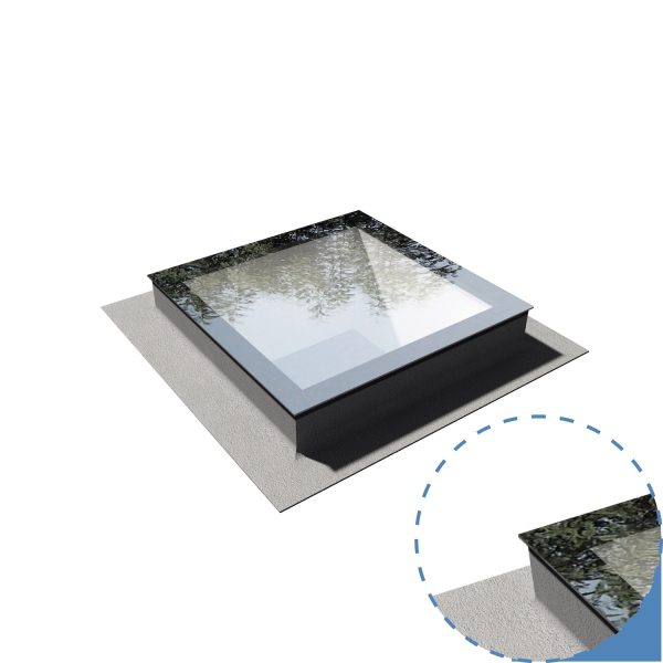 Frameless Rooflight Infinity Glass 300x300
