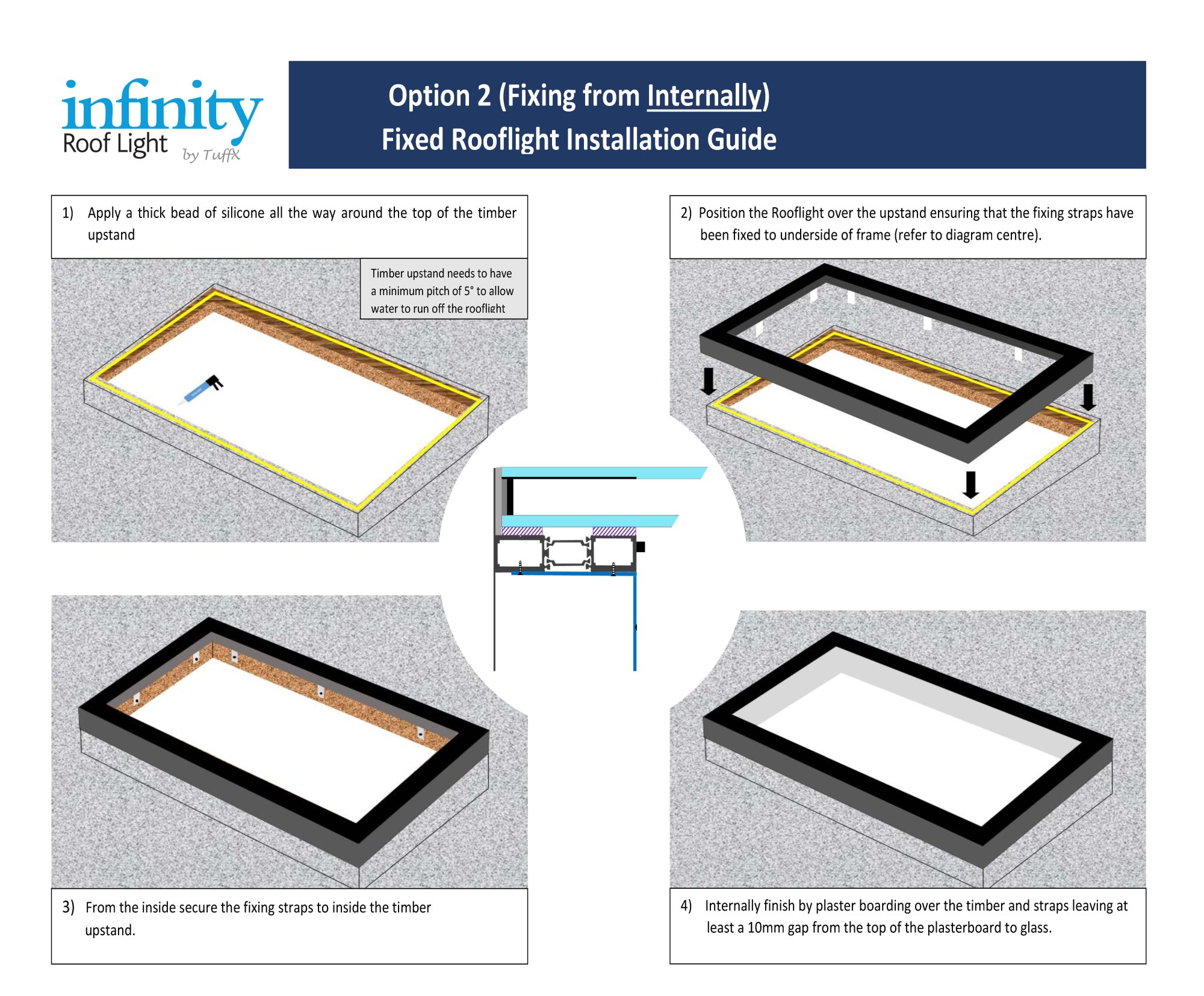 Infinity Skylight 600 x 900 Rooflight | 600 x 900 Framed Rooflight