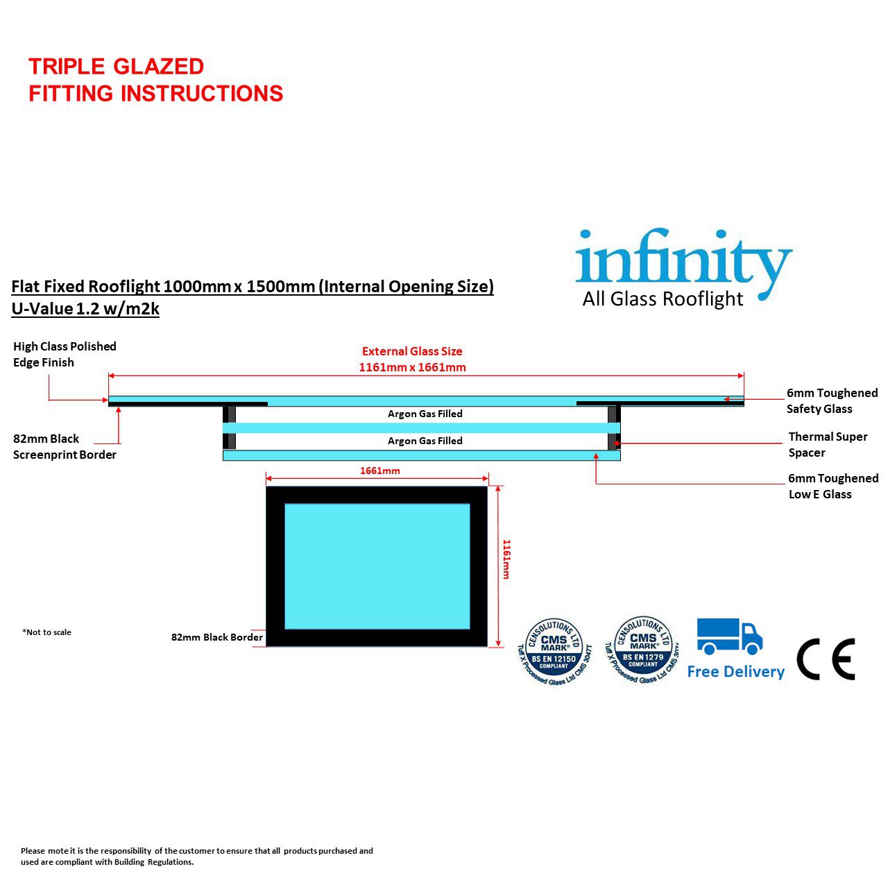 Infinity Skylight Rooflight Infinity Glass, Flat Rooflight, Fixed Flat Skylight Glass ...