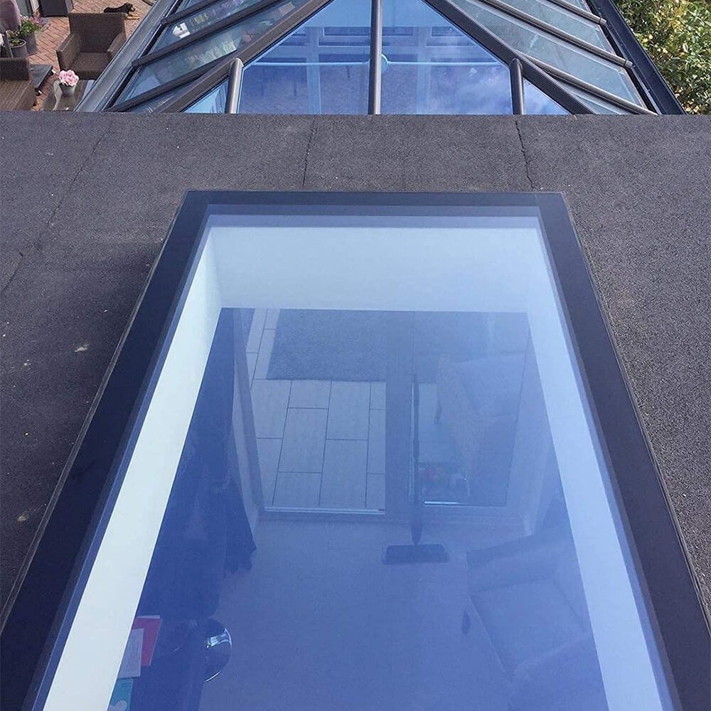 Framed Rooflight Infinity Glass, Flat Rooflight, Fixed Flat Skylight