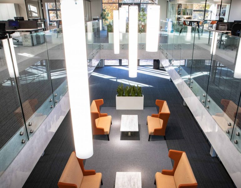 Office glass balustrades