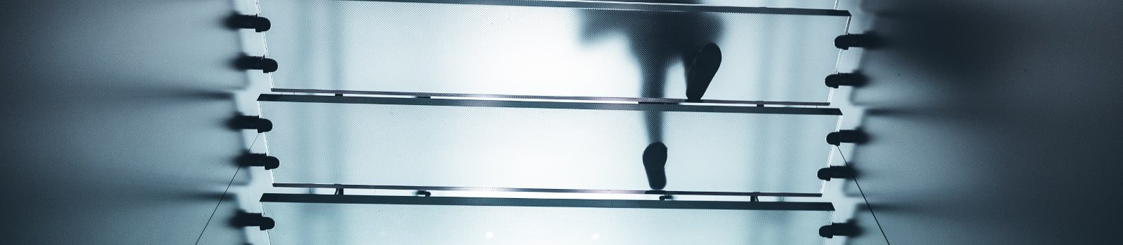 textured glass stair treads