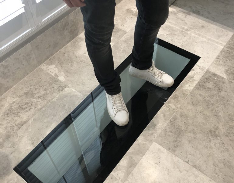 Walkon glass heated thermal entrance hall